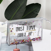 EVA pouch with confettis - Transparent bag